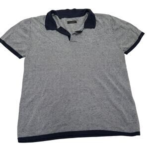 Adolfo Dominguez Costura Top Mens 5 Medium Blue Striped Collared Polo